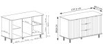 Komoda 2D3S JOLY clay gray