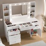 Home toaletní stolek s osvětlením 7S1D, bílá Home toaletní stolek s osvětlením 7S1D, bílá