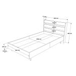KANASIN jednolůžková postel 100x200, bílá