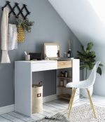 Toaletní stolek se zrcadlem POMONA bílá