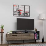 CANDLE TV stolek na nožičkách, ořech