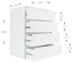 Komoda 4S IDEJA 80 bílá Komoda 4S IDEJA 80 bílá