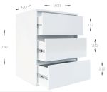 Komoda 3S IDEJA 60 bílá