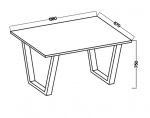 Jídelní stůl KAISARA 138x67 cm černá/lancelot