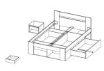 Postel 160 MILO s nočními stolky