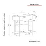 PITANGA luxusní konzolový stolek, rehab/černý mramor