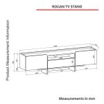 GARON TV stoje, pískovec/černá