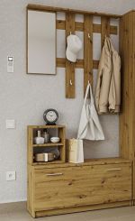 RENO věšák se zrcadlem, dub Artisan RENO věšák se zrcadlem, dub Artisan