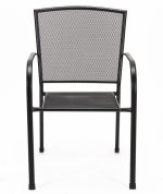 Zahradní kovové křeslo REVIR černé (4 ks)