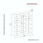 BULDAN designová knihovna, bílá/červená