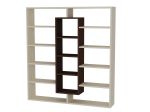 BULDAN designová knihovna, maple/wenge