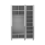 ELEGANT D vysoká šatní skříň 3D, bílý mat