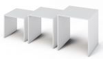 Sestava konferenčních/odkládacích stolků SIMPLE bílá