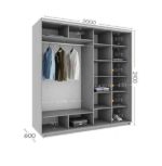 MIRABEL šatní skříň 200, satén