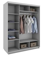 STEFFI šatní skříň 180, bílá / dub Sonoma