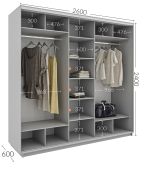 LOTTA šatní skříň 260, dub Kraft