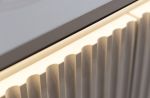 Komoda 4D nizká s LED IPOLIS písková/černá