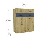 URBAN předsíňová sestava, dub Artisan/antracit