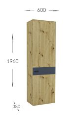 URBAN předsíňová sestava, dub Artisan/antracit