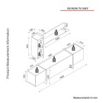 BURNABY luxusní obývací stěna, rehab/černý mramor