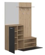 Předsíňová sestava KENTRI barva dub ansberg tmavý/bílá