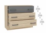 Ložnicová sestava BOXBY, barva bílá mat/dub coastland satin