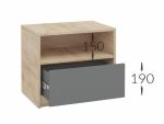 Ložnicová sestava BOXBY, barva dub kraft zlatý/grafit šedý
