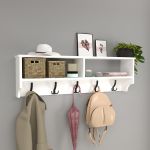 Závěsný věšák s policí STANLEY barva bílá Závěsný věšák s policí STANLEY barva bílá