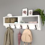 Závěsný věšák s policí STANLEY barva bílá Závěsný věšák s policí STANLEY barva bílá