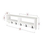 Závěsný věšák s policí STANLEY barva bílá Závěsný věšák s policí STANLEY barva bílá