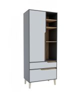 WOOD šatní skříň NO1, antracit/bílá/dub Craft zlatý WOOD šatní skříň NO1, antracit/bílá/dub Craft zlatý