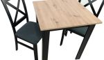 Jídelní sestava 2+1 TOMEK 70x70 cm černá/artisan/Moric 8 Jídelní sestava 2+1 TOMEK 70x70 cm černá/artisan/Moric 8