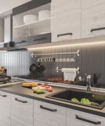 JANSEN kuchyňská linka 260, light artwood/antracit
