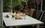 VERDI - jídelní stůl s plynovým ohništěm BLANCO CARRARA 220x110 cm