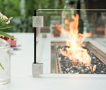 VERDI - jídelní stůl s plynovým ohništěm BLANCO CARRARA 270x110 cm