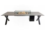 VERMA - jídelní stůl s plynovým ohništěm Basalt Gray 270x110 cm