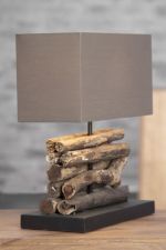 Stolní lampa PERIFERE BROWN 40 CM naplavené dříví