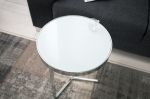Odkládací stolek ART DECO 50 CM stříbrno-bílý