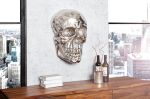 Nástěnná dekorace SKULL 40 CM stříbrná