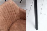 Jídelní židle LUCCA vintage hnědá mikrovlákno