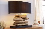 Stolní lampa RIVERINE BLACK 55 CM naplavené dříví