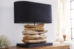 Stolní lampa RIVERINE BLACK 55 CM naplavené dříví