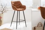 Barová židle DUTCH COMFORT antik hnědá mikrovlákno