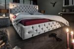 Postel CHESTERFIELD LUX 180x200 CM stříbrnošedá samet