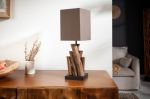 Stolní lampa PURE NATUR 45 CM hnědá masiv železné dřevo