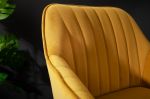 Barová židle TURIN tmavě žlutá samet