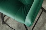 Barová židle LOFT 100 CM zelená samet