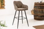 Barová židle TURIN vintage taupe mikrovlákno
