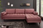 Sedací souprava COZY VELVET II 260 CM tmavě růžová samet