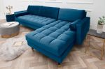 Sedací souprava COZY VELVET II 260 CM modrá samet